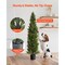 2 Pack Artificial Cedar Topiary Trees Faux Pine Plants for Indoor Outdoor Decor